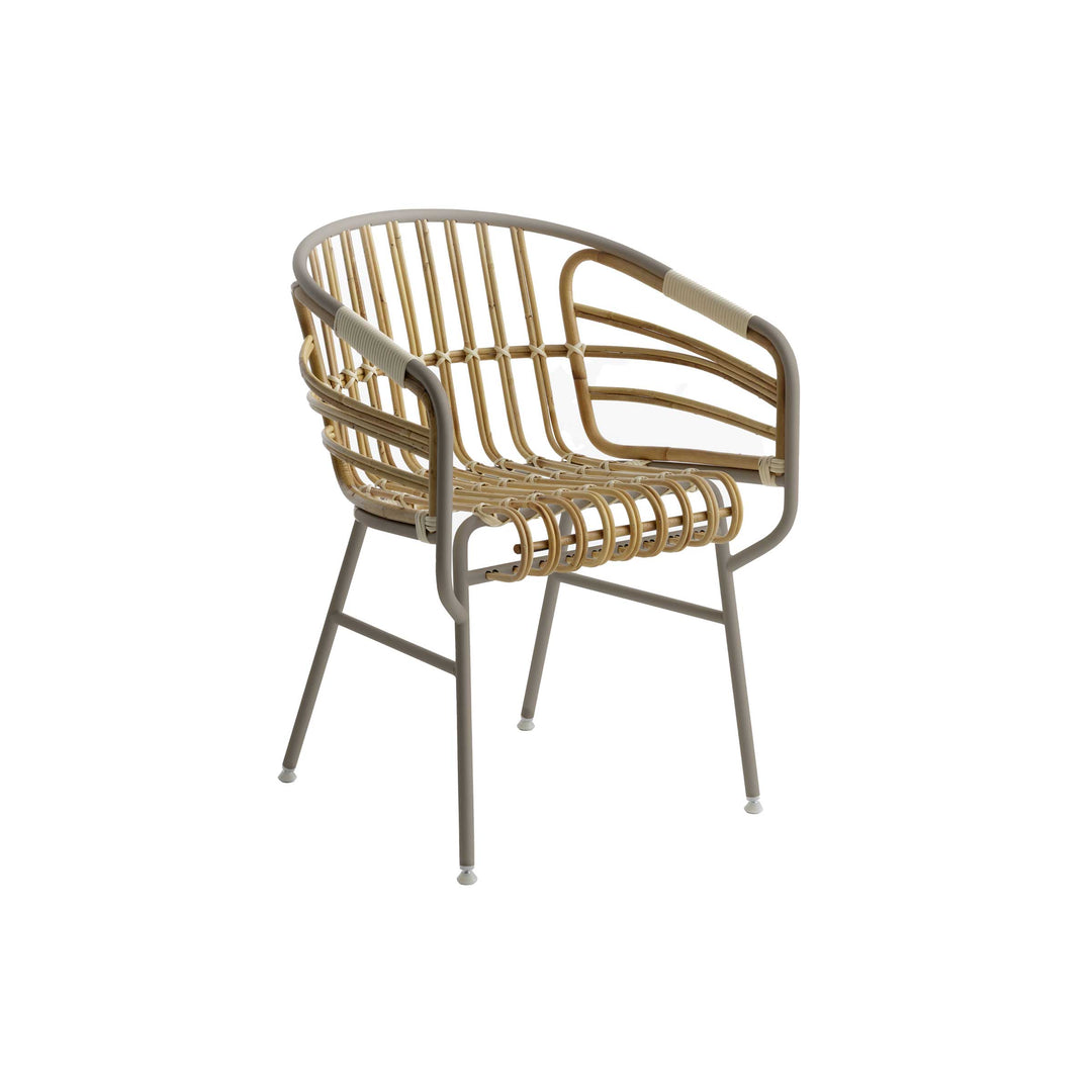 Rattan Armrest Chair RAPHIA RATTAN by Lucidi Pevere for Casamania 01