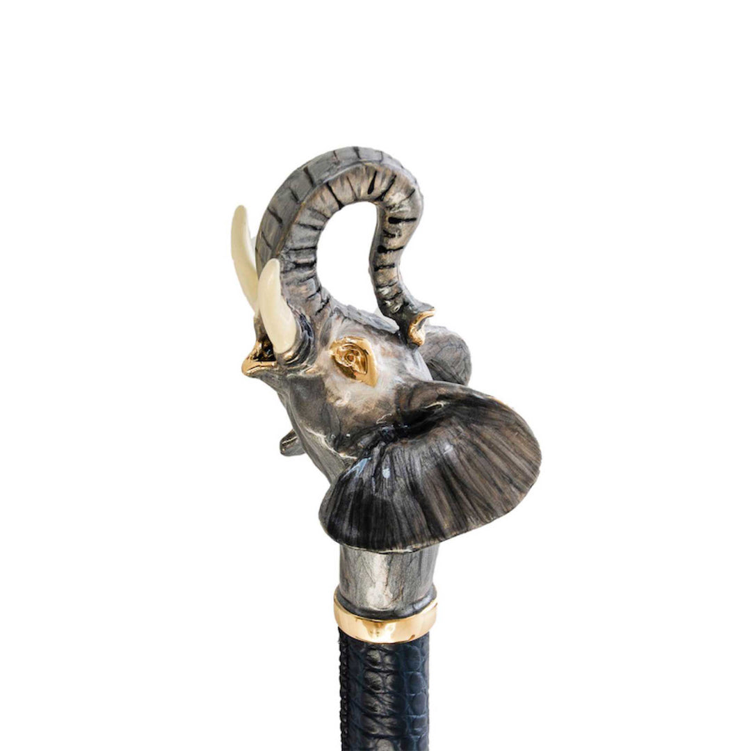Umbrella ELEPHANT with Enameled Brass Handle 08