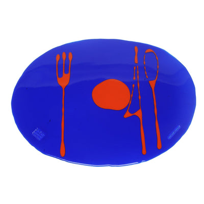 Placemat TABLE-MATES Clear Blue Set of Four by Gaetano Pesce for Fish Design 01