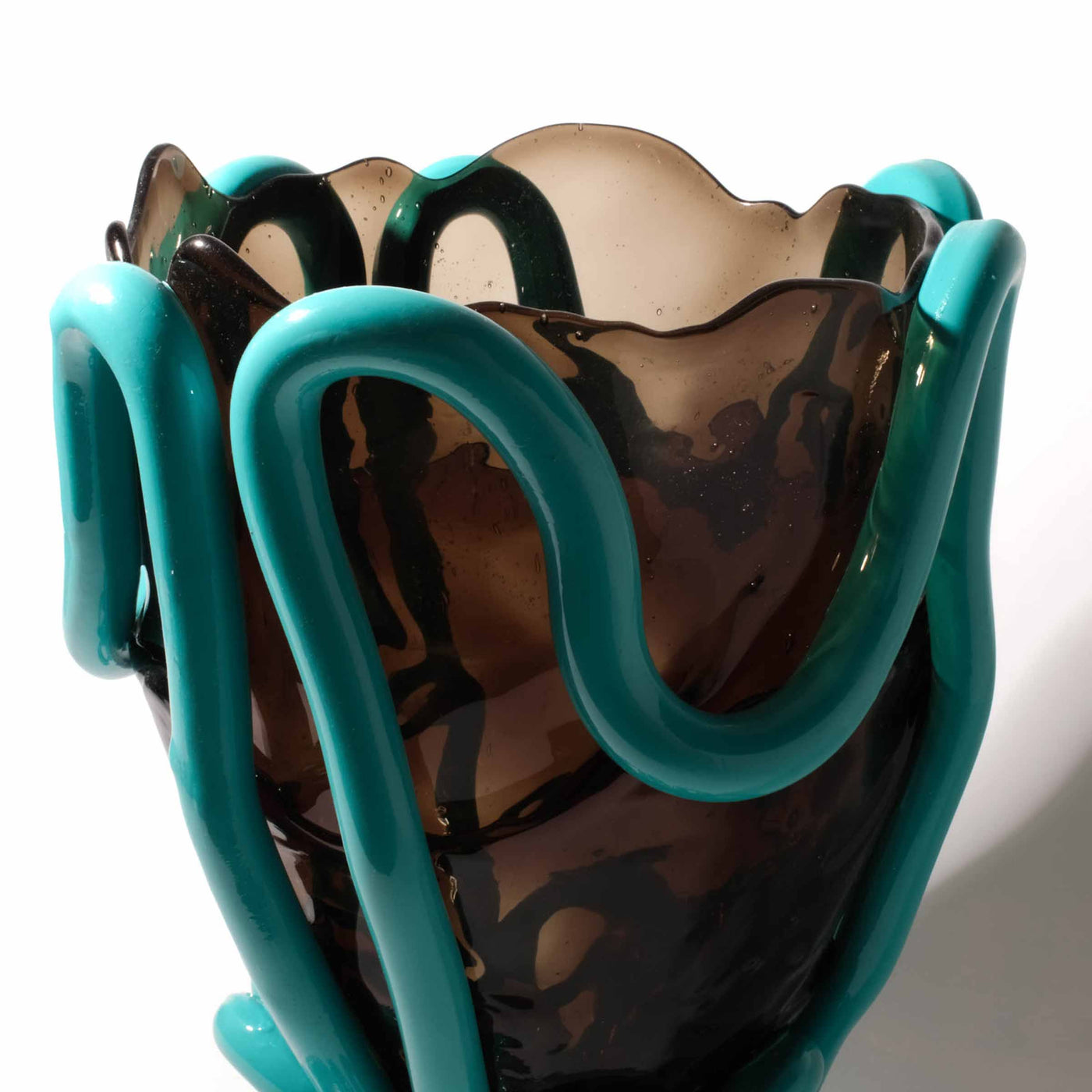 Resin Vase INDIAN SUMMER Brown Blue by Gaetano Pesce for Fish Design 03