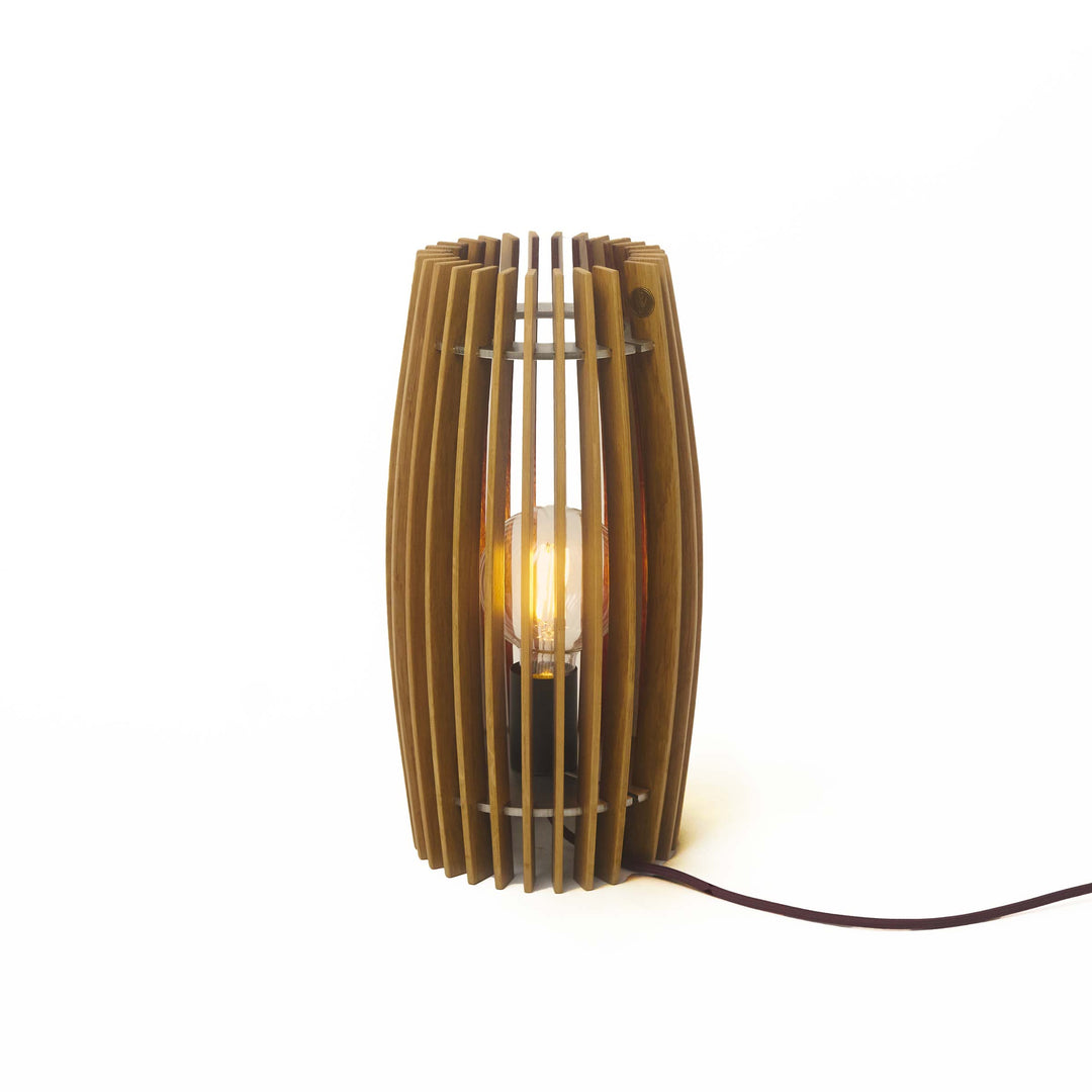 Wood Table Lamp FLUSSIO by Andrea Riva, Francesco De Luca, Caia Rossa for Winetage 02