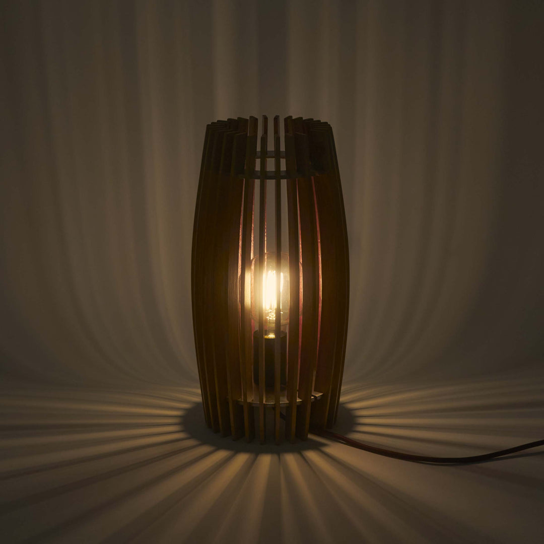 Wood Table Lamp FLUSSIO by Andrea Riva, Francesco De Luca, Caia Rossa for Winetage 01
