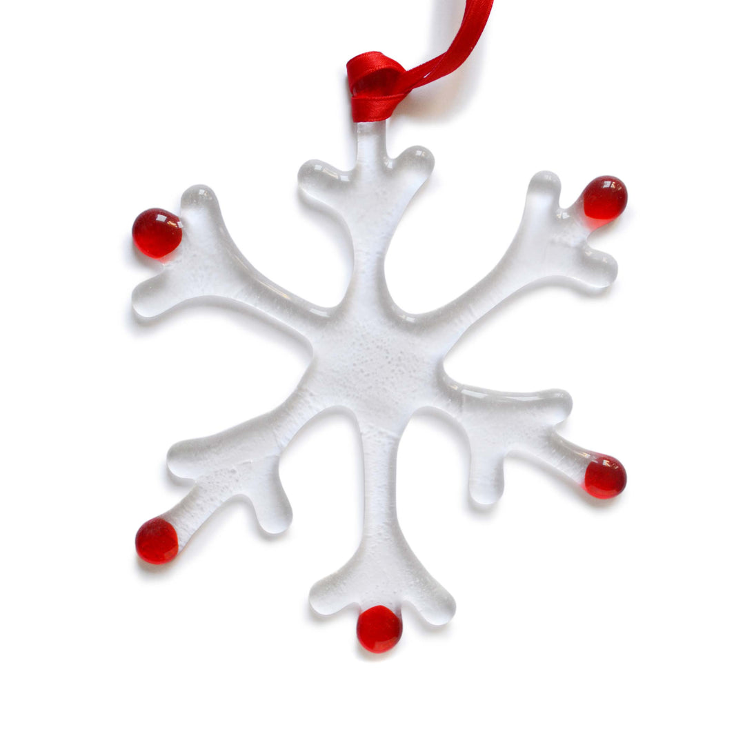 Murano Glass Christmas Ornament NEVE Set of Six by D.i. Più Andretto Design 03