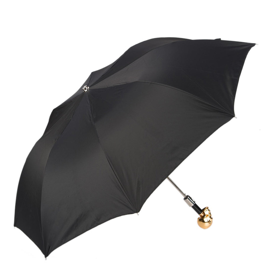 Folding Umbrella GOLD SKULL with Resin Handle by Pasotti 07