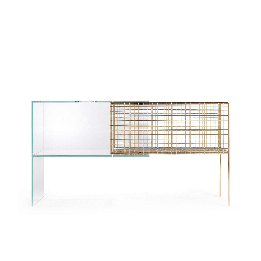 Glass and Metal Console DEBEAM by Debonademeo 01