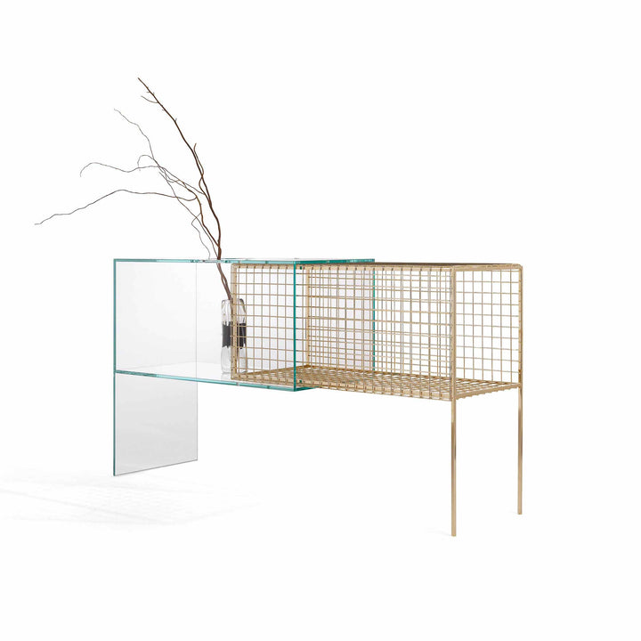 Glass and Metal Console DEBEAM by Debonademeo 02
