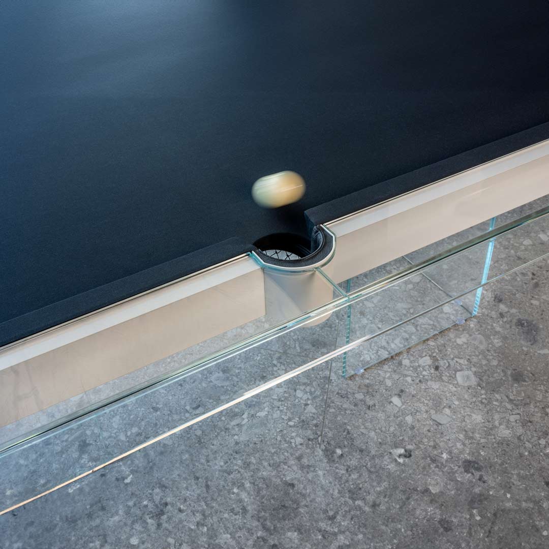 Tavolo da Biliardo in Vetro SHADOW di Basaglia e Rota Nodari per FAS Pendezza