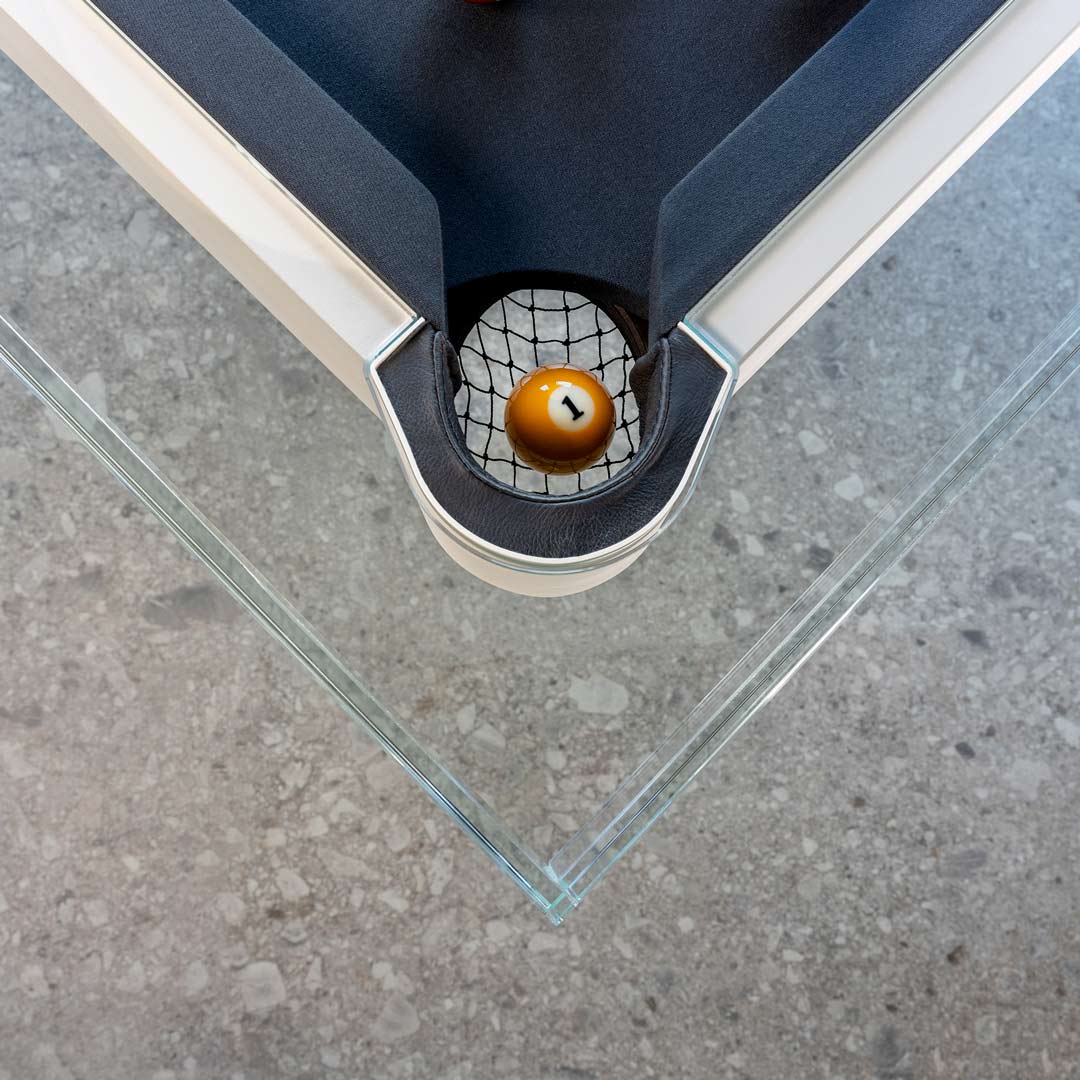 Glass Pool Table SHADOW by Basaglia and Rota Nodari for FAS