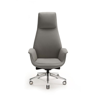 High Back Swivel Chair with Wheels DOWNTOWN PRESIDENT by Jean-Marie Massaud for Poltrona Frau 05