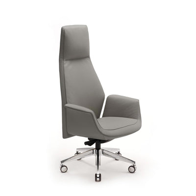High Back Swivel Chair with Wheels DOWNTOWN PRESIDENT by Jean-Marie Massaud for Poltrona Frau 06