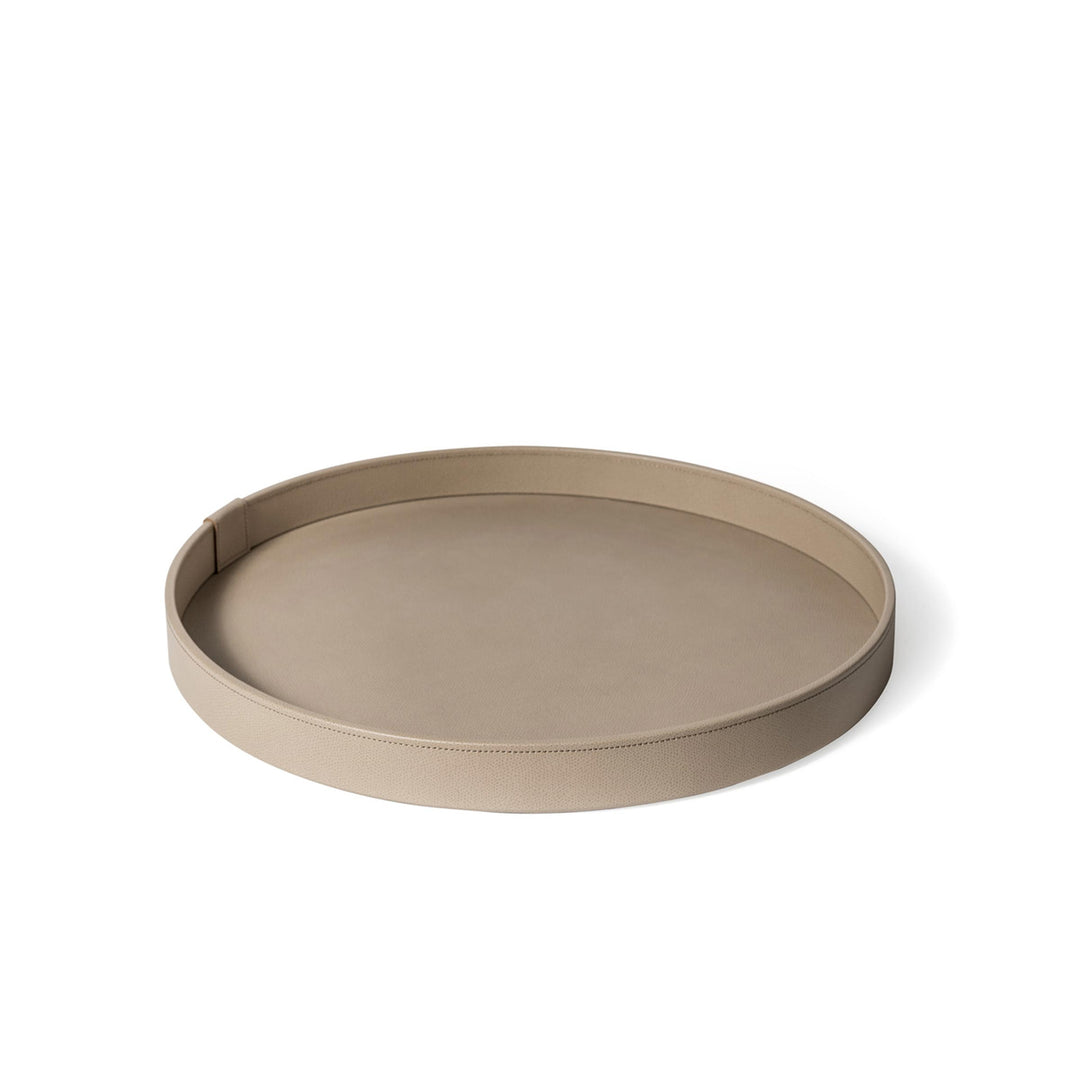 Round Leather Tray GEA by Pinetti 01