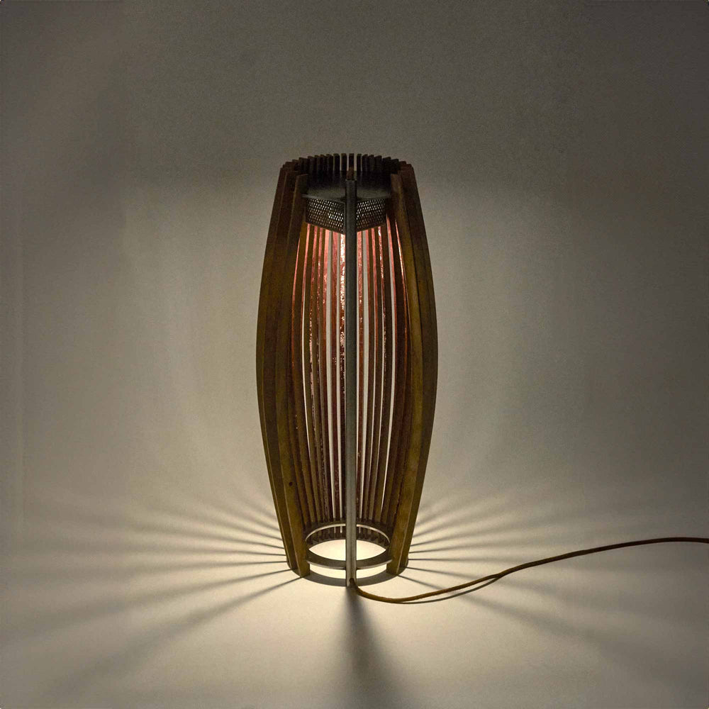 Wood Floor Lamp IBLA by Andrea Riva, Francesco De Luca, Caia Rossa for Winetage 01