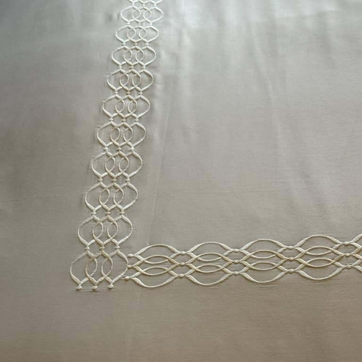 Egyptian Cotton Flat Sheet Set OVAL CHAIN by Cittadini