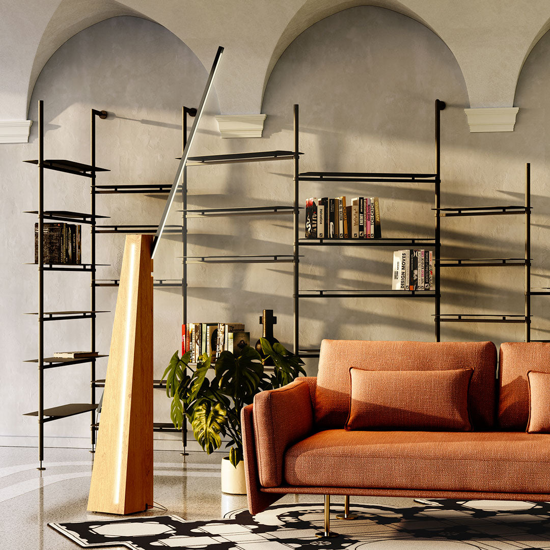 Wooden Floor Lamp ASTOLFO by Amedeo G. Cavalchini for Lumen Center - 3