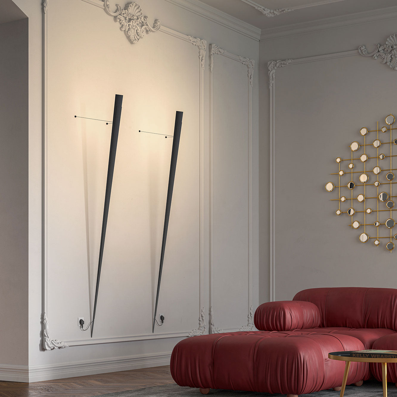 Aluminium Wall Lamp TORCHERE by Gilles Derain for Lumen Center