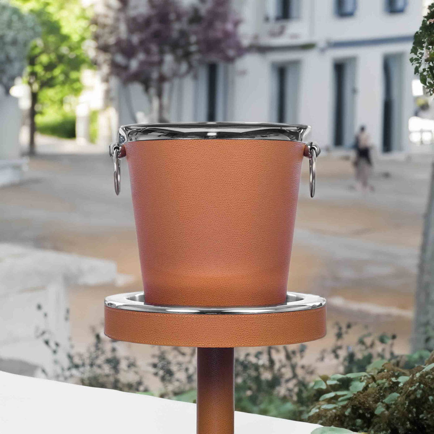 Leather CHAMPAGNE BUCKET by Pinetti 03