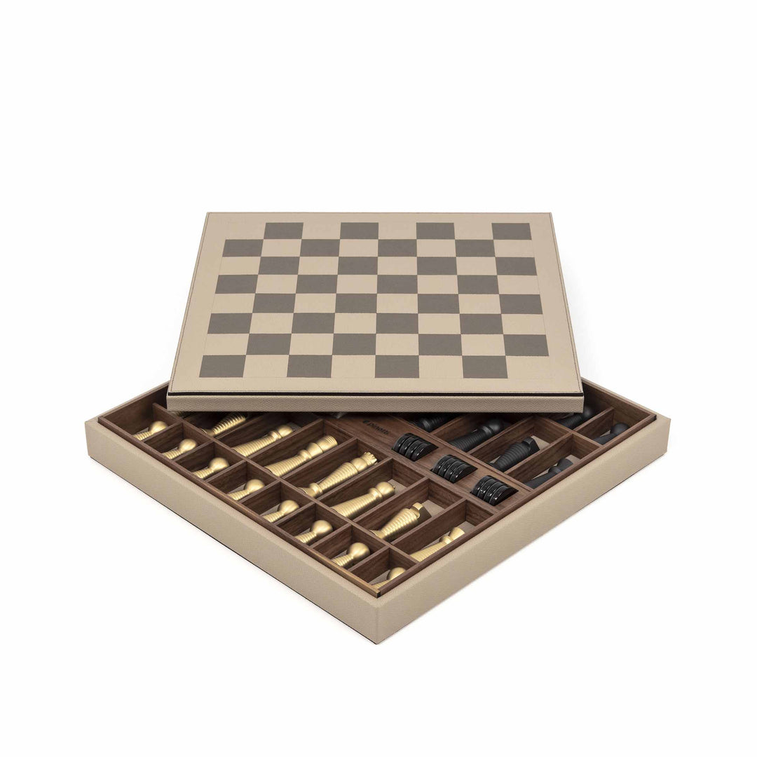 Wood Board Game CHESS & CHECKERS GAME BOARD by Pinetti 01