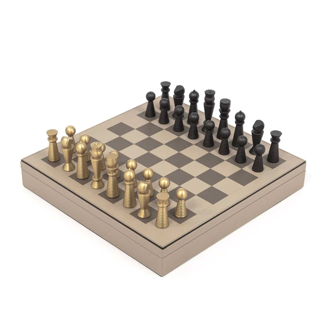 Wood Board Game CHESS & CHECKERS GAME BOARD by Pinetti 03