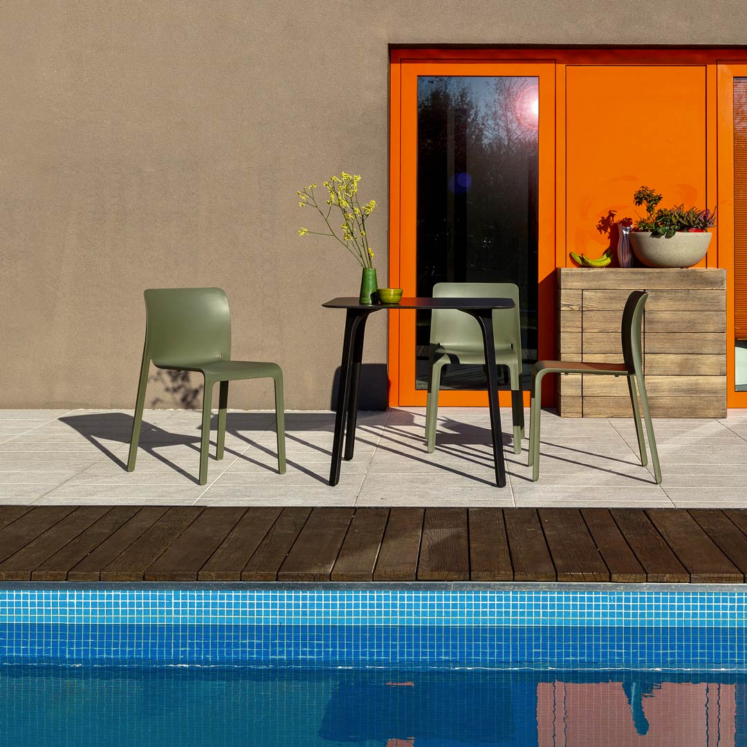 Outdoor Stackable Chair FIRST Set of Two by Stefano Giovannoni for