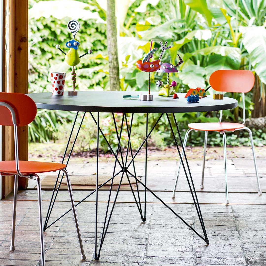 Metal Stackable Chair MARIOLINA Set of Two by Enzo Mari for Magis