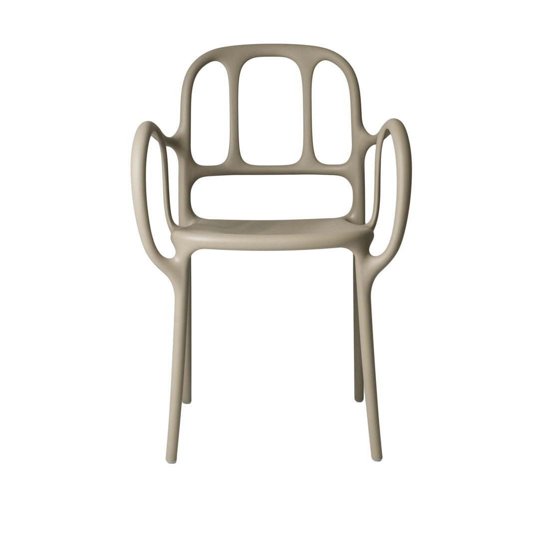 Outdoor Stackable Armrest Chair MILÀ by Jaime Hayón for Magis 05