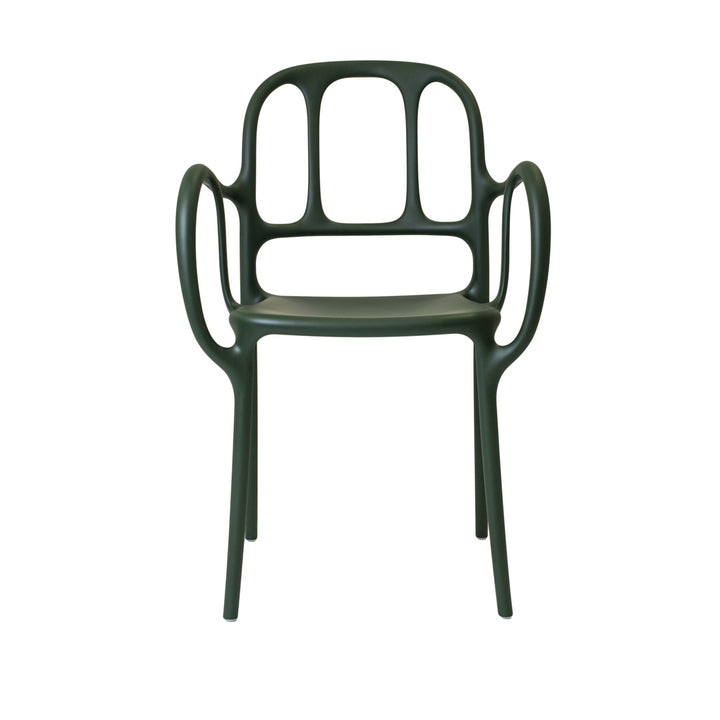Outdoor Stackable Armrest Chair MILÀ by Jaime Hayón for Magis 03