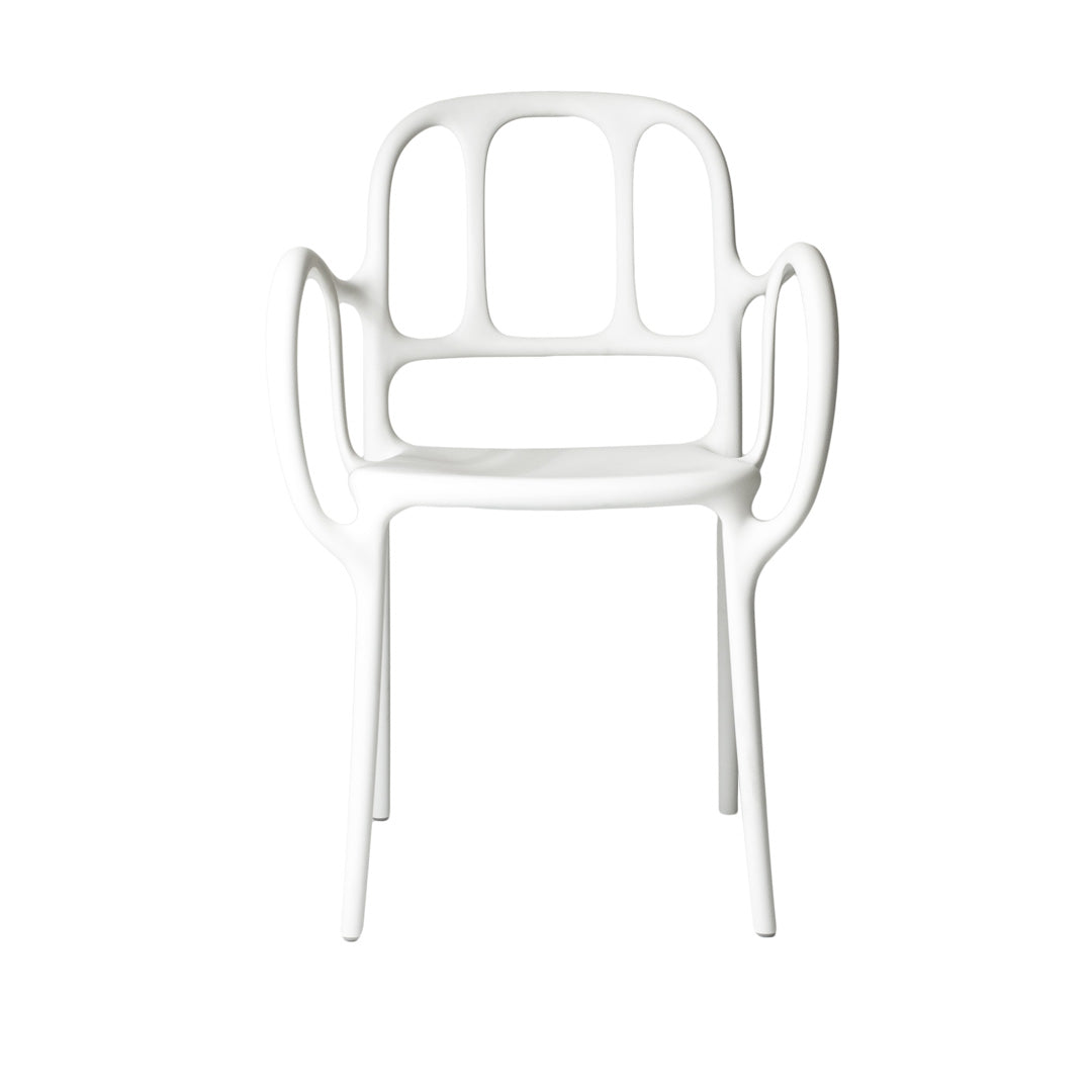 Outdoor Stackable Armrest Chair MILÀ by Jaime Hayón for Magis 07