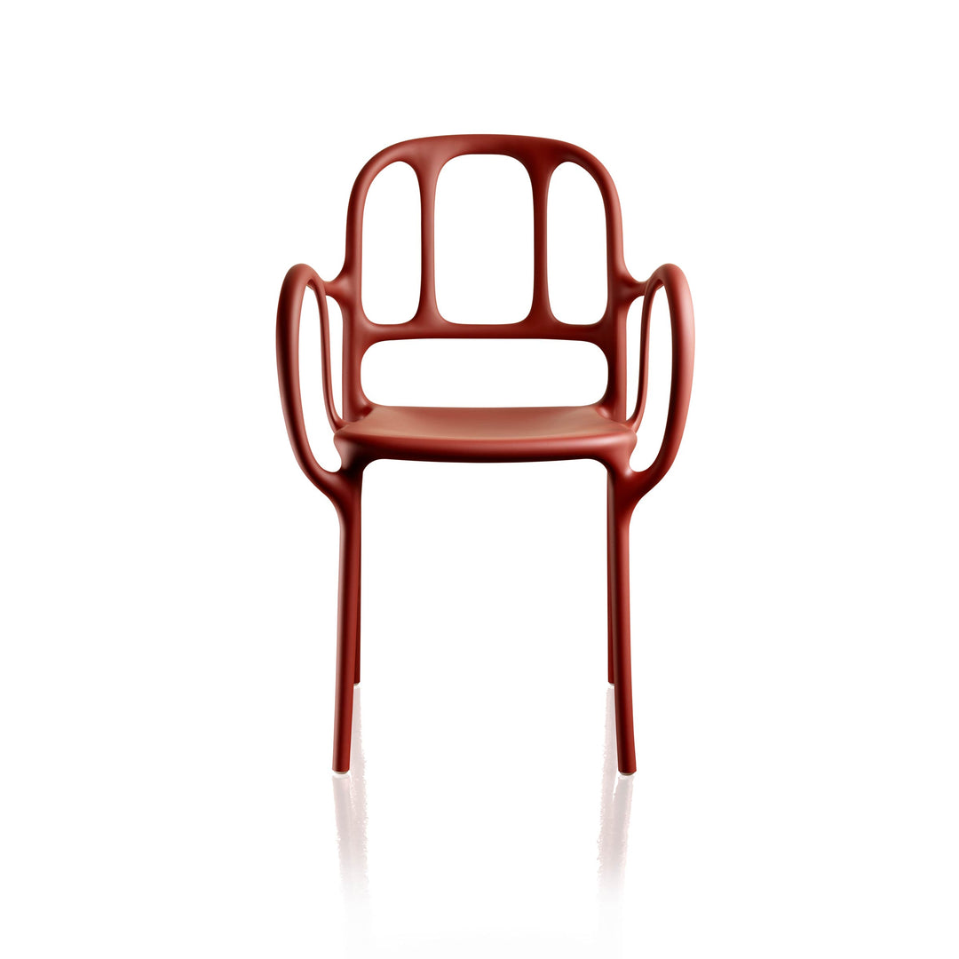 Outdoor Stackable Armrest Chair MILÀ by Jaime Hayón for Magis 04