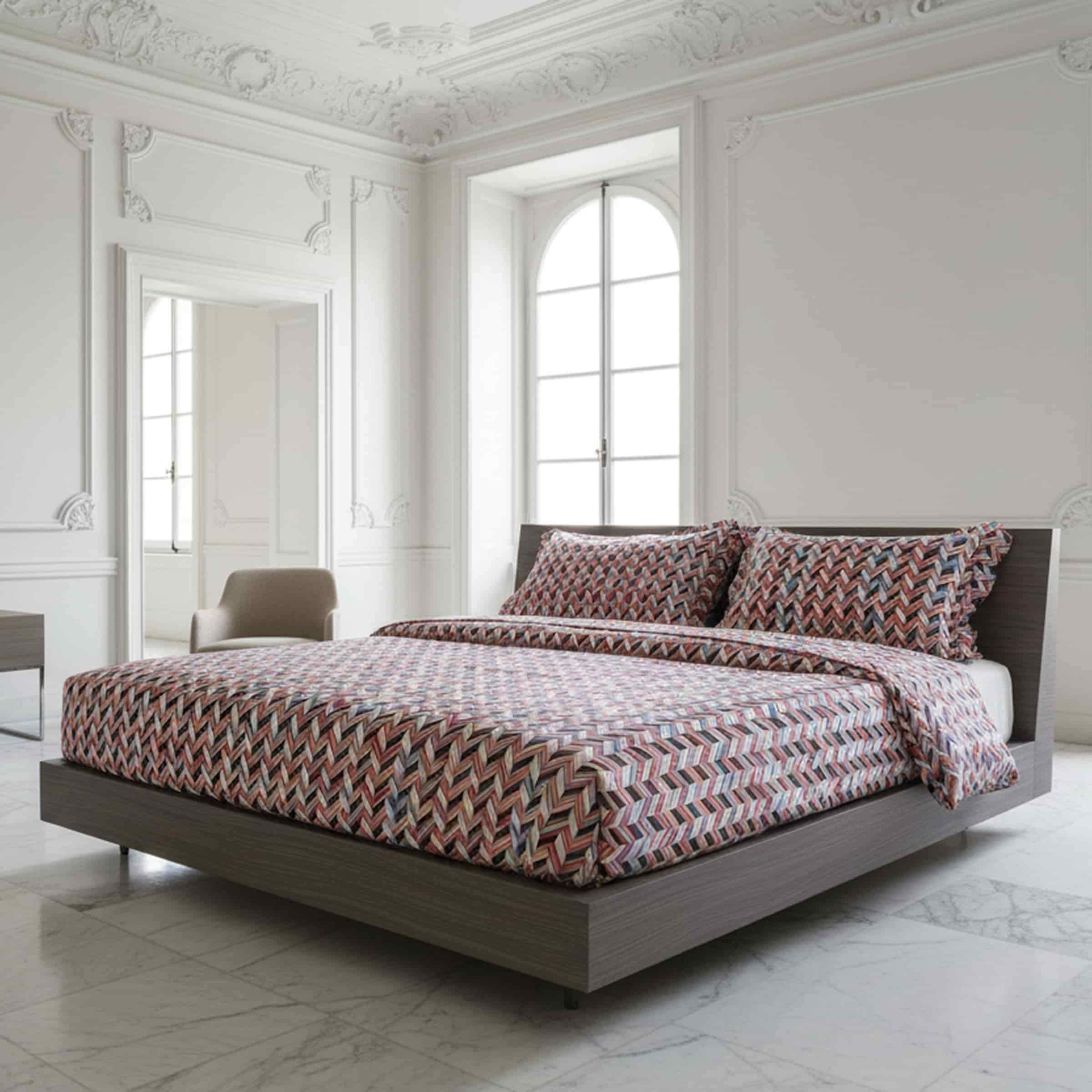 Missoni ミッソーニ 掛け布団カバー、ジグザグ模様、ユニーク、ブラウン キングサイズ掛け布団カバーセット BURT ミッソーニホームコレクション