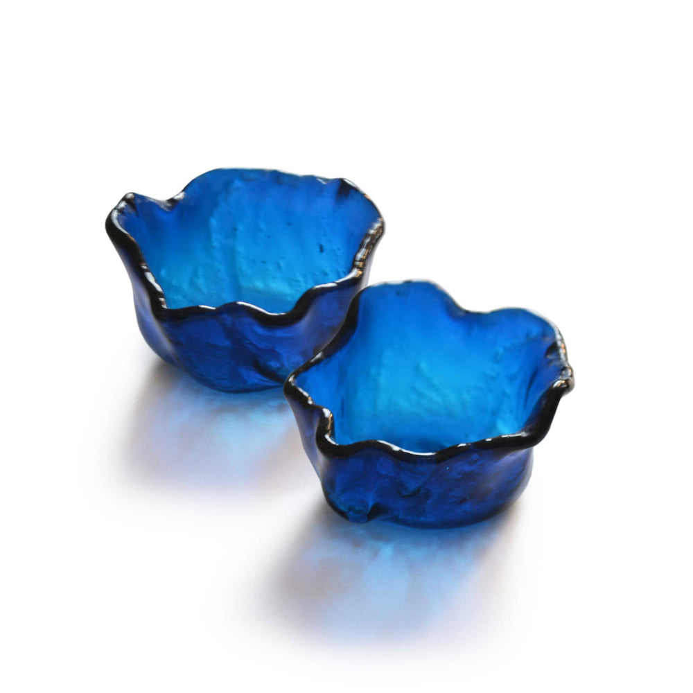 Grandi piatti da portata in vetro di Murano blu firmati Guido Ferro Murano  Set di 6 piatti da portata -  Italia
