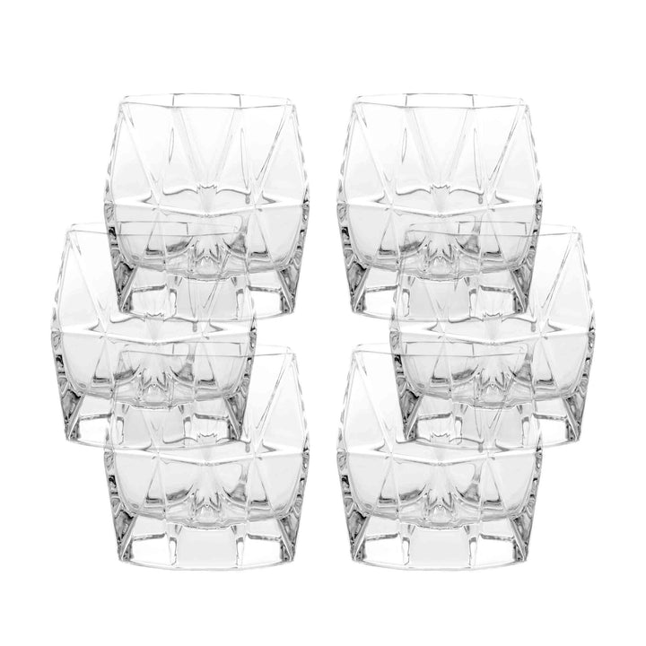 Murano Glass Water Glasses DIAMOND Set of Six by Karim Rashid for Purho 01