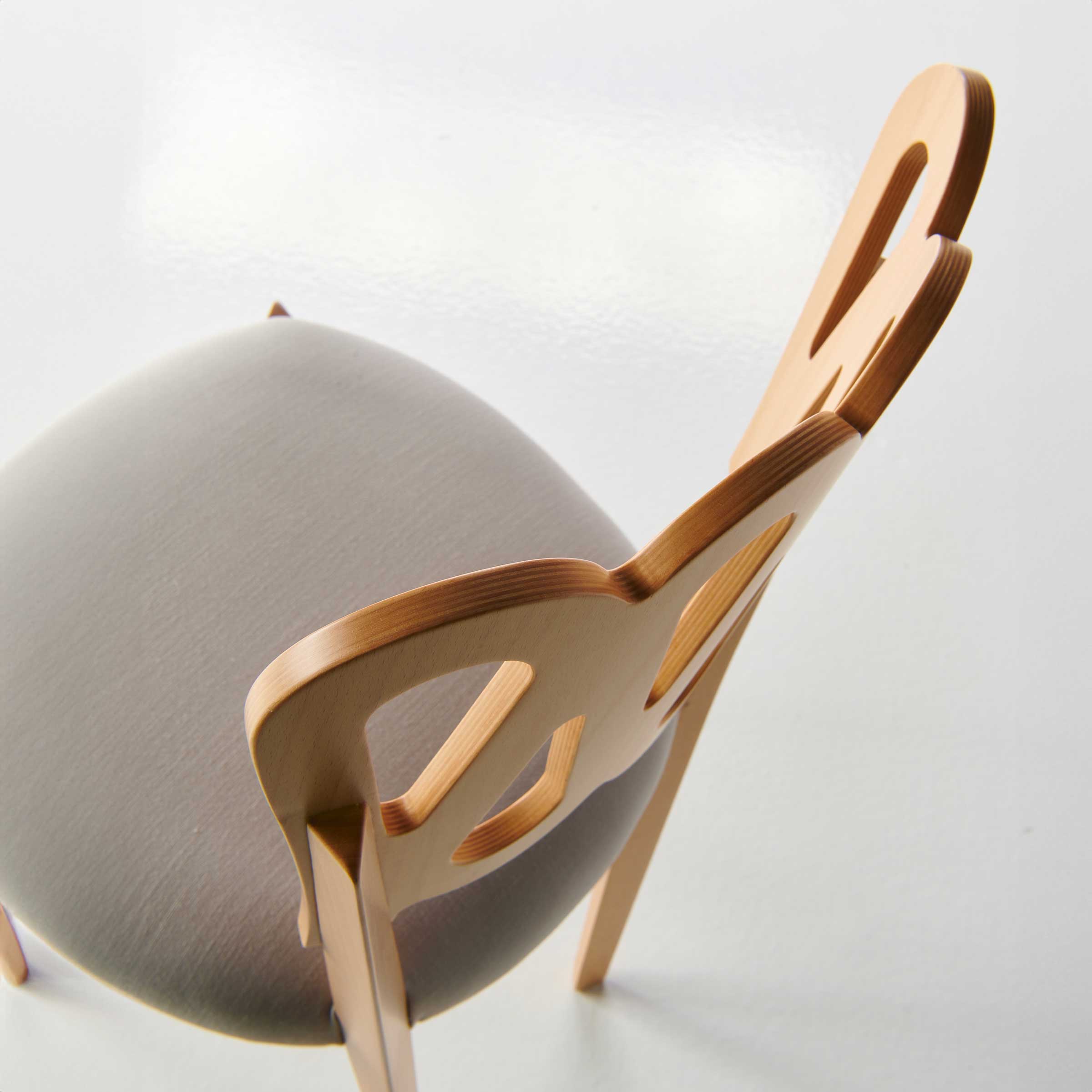 Natural Beech Wood Chair PONTI 969 by Gio Ponti for BBB Italia