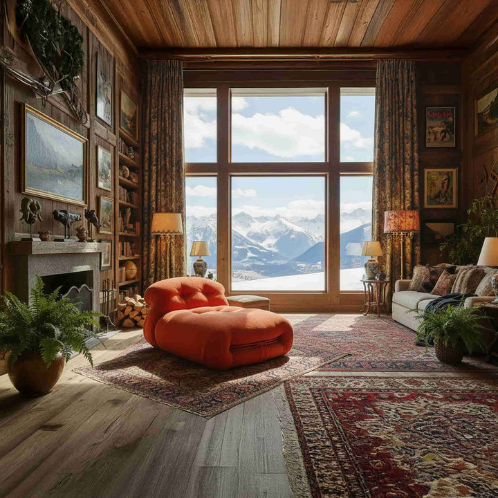 Fabric Chaise Lounge SORIANA, designed by Afra & Tobia Scarpa for Cassina