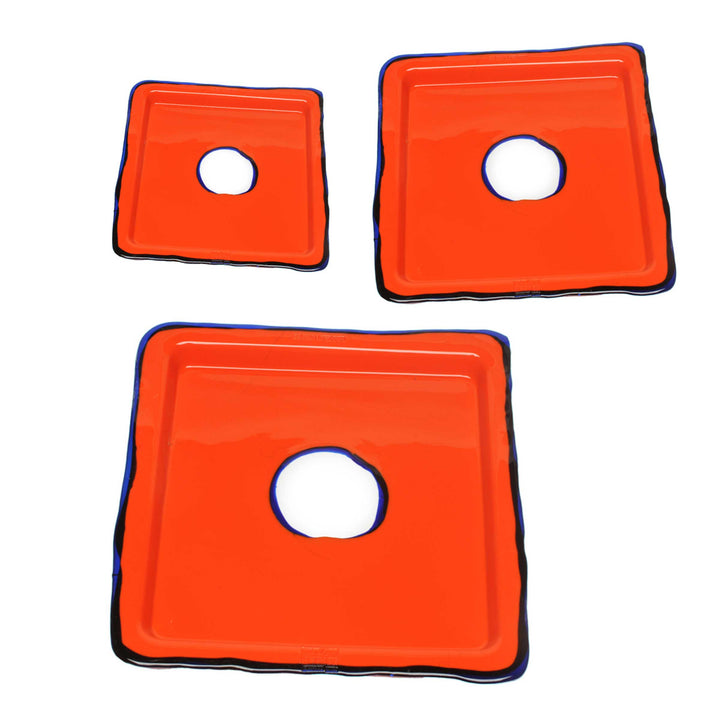 Resin Square Tray TRY-TRAY Orange by Gaetano Pesce for Fish Design 01