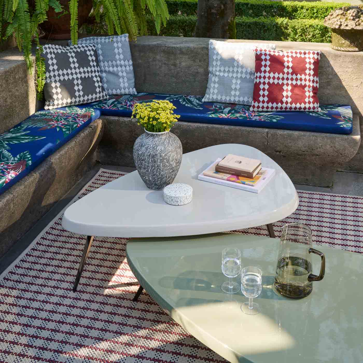 Mid century modern outdoor side online table