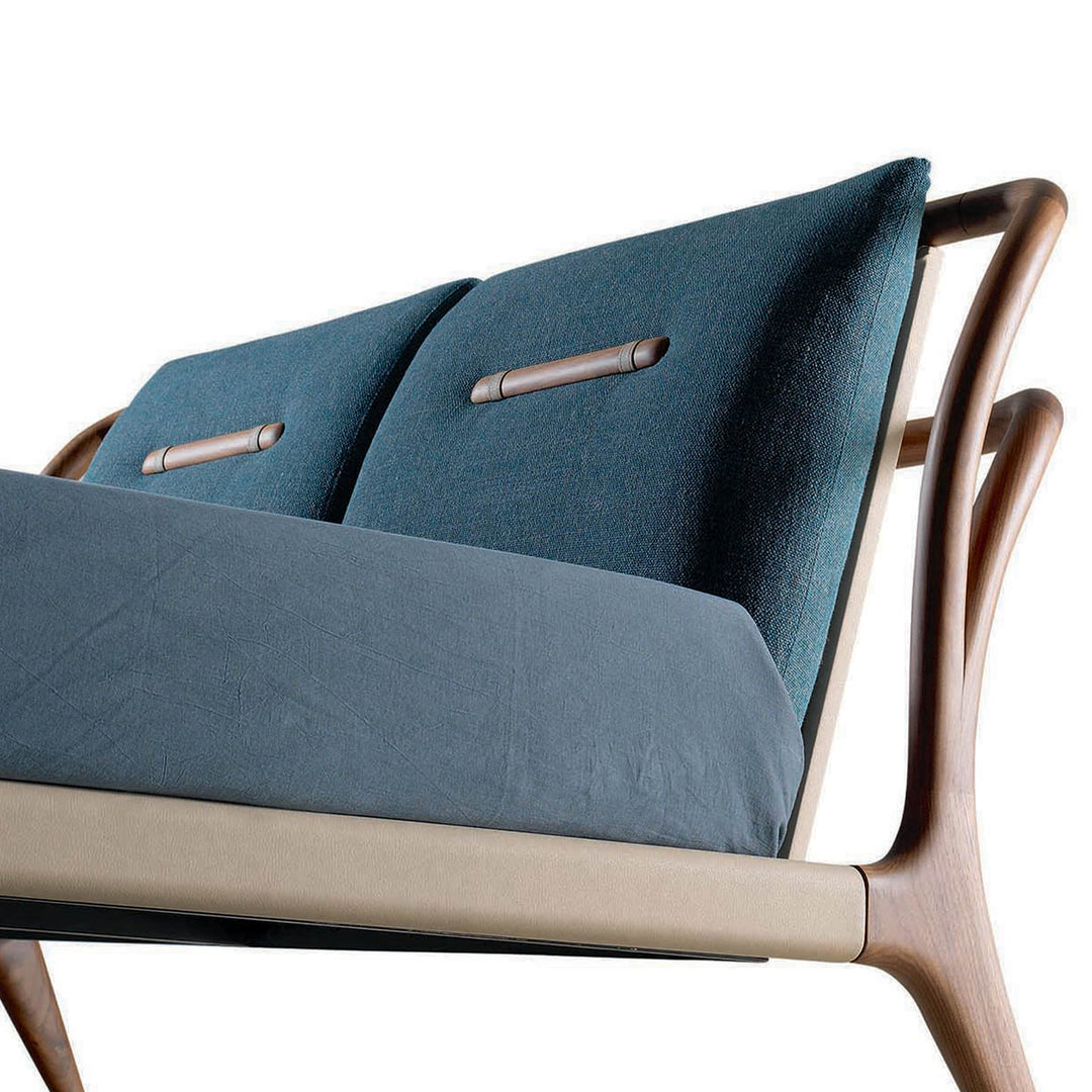 Lit en bois de noyer SMUSSO par Dale Italia