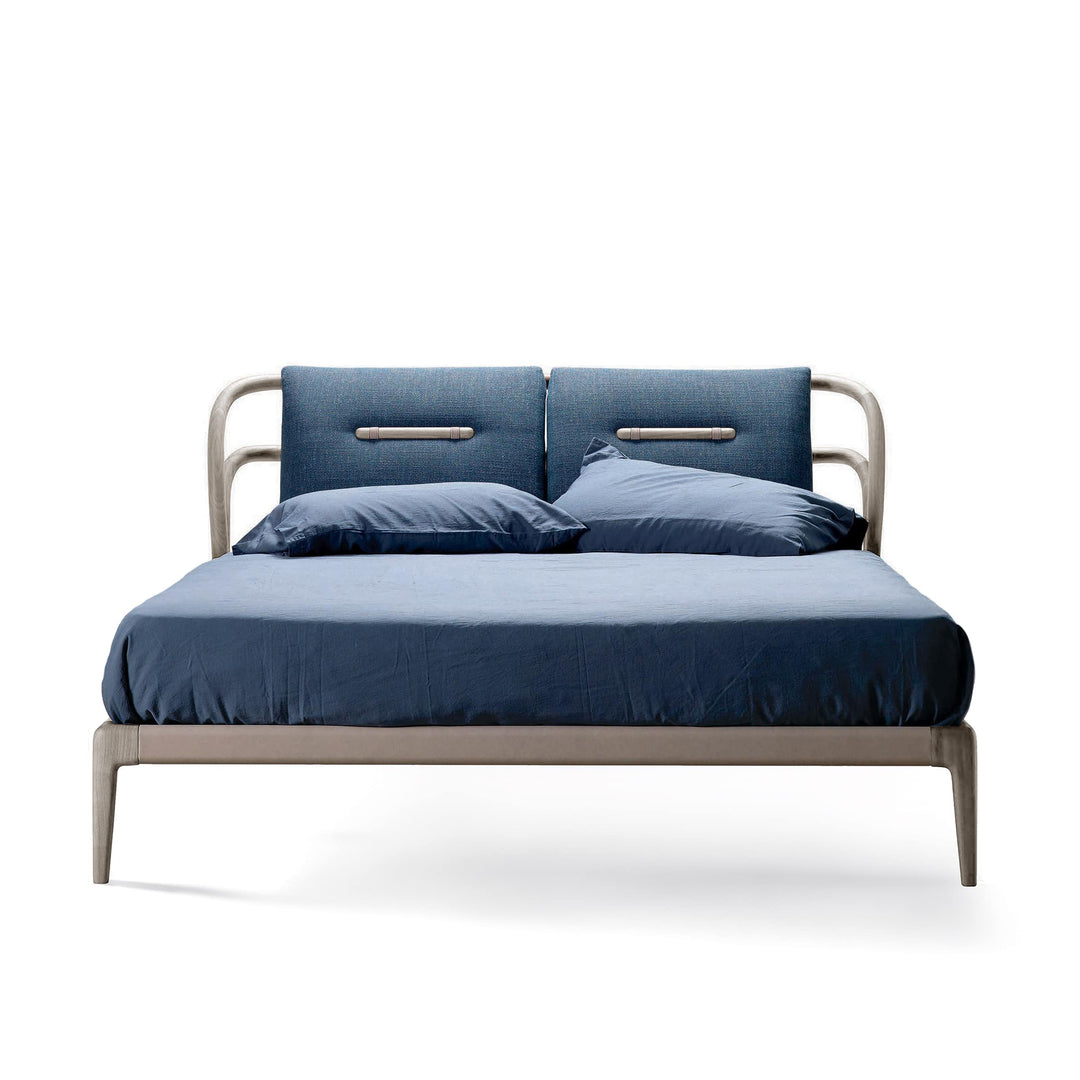 Lit en bois de noyer SMUSSO par Dale Italia