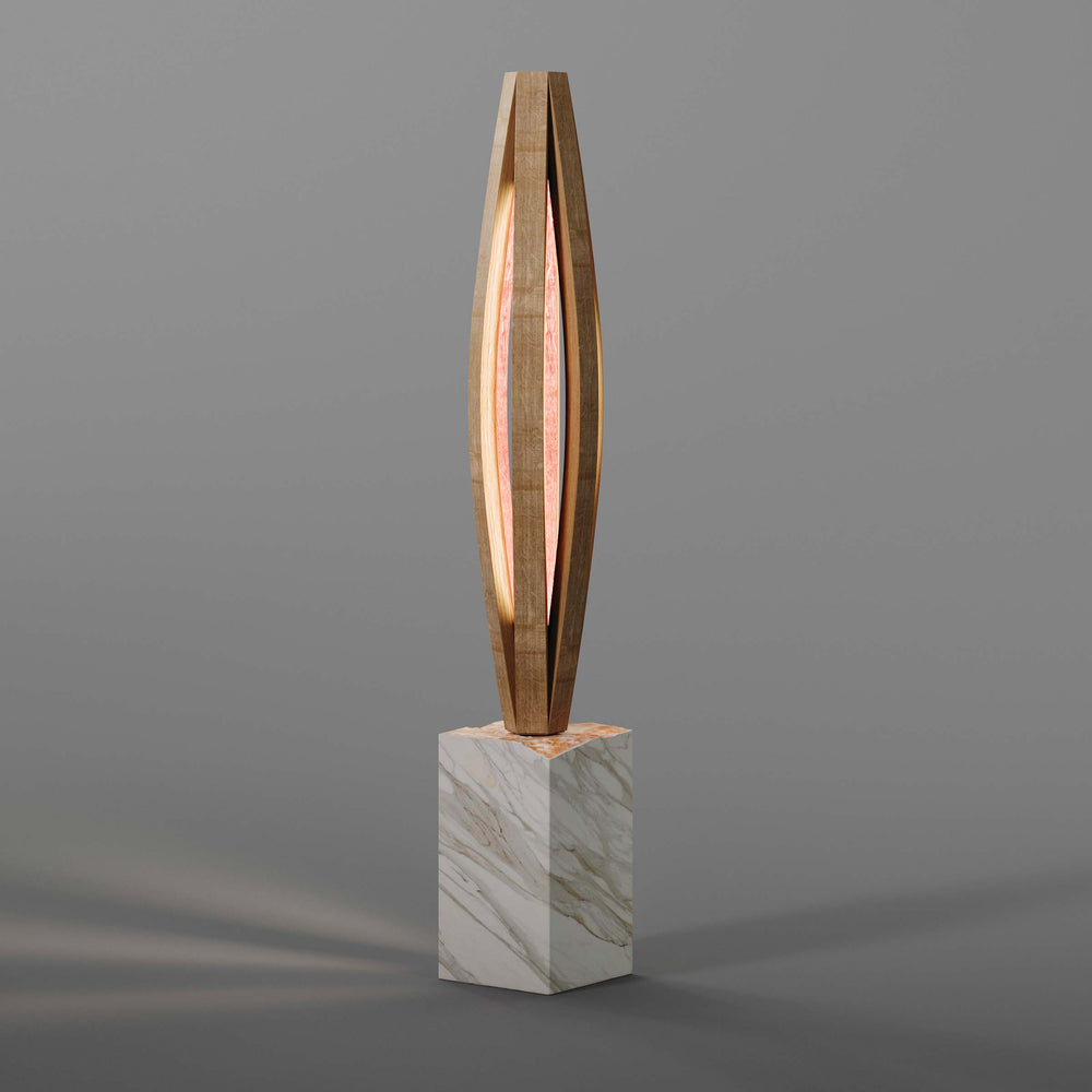 Wood Floor Lamp PIENZA by Andrea Riva, Francesco De Luca, Caia Rossa for Winetage 01