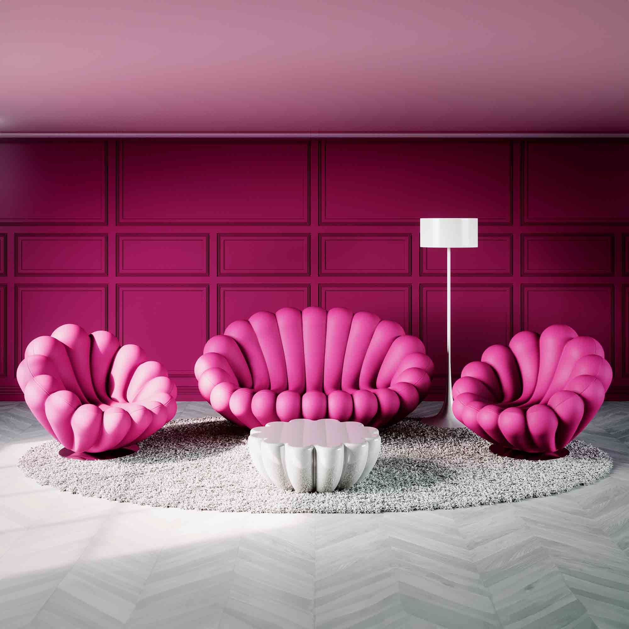 Swivel Armchair ANEMONE by Giancarlo Zema for Giovannetti. Shop on