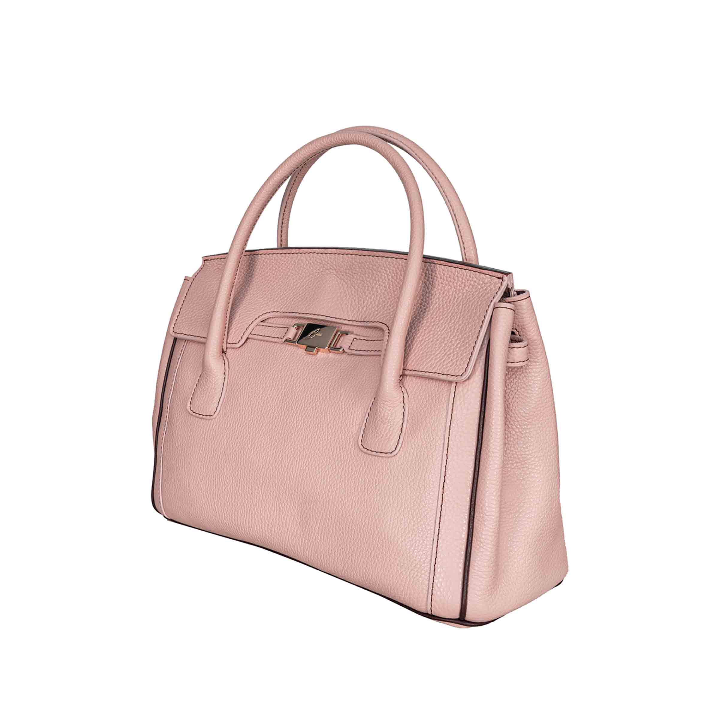 Pink Top Handle Leather Bag OLIMPIA Buti Pelletterie 2