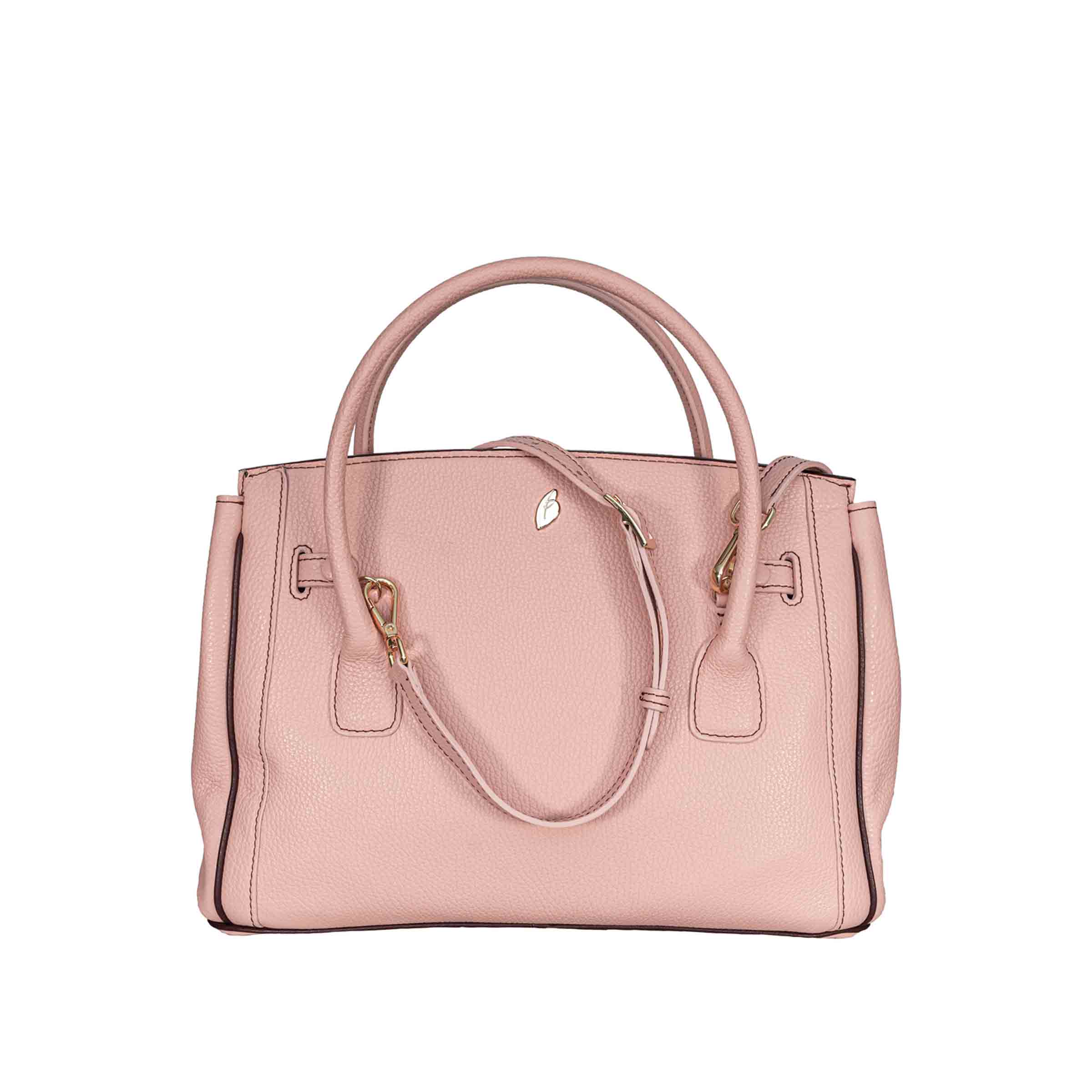 Pink Top Handle Leather Bag OLIMPIA Buti Pelletterie 4
