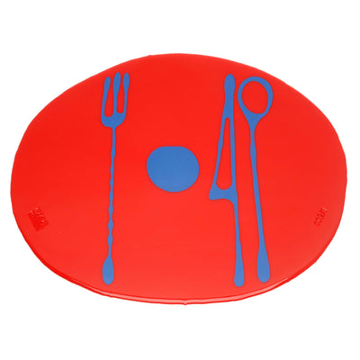 Placemat TABLE-MATES Matt Coral and Matt Dark Lavender Set of Four by Gaetano Pesce for Fish Design 01