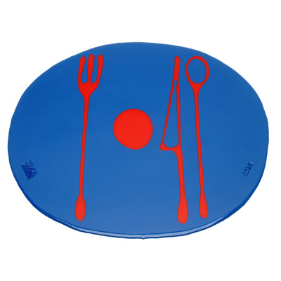 Placemat TABLE-MATES Matt Dark Lavender and Matt Coral Set of Four by Gaetano Pesce for Fish Design 01