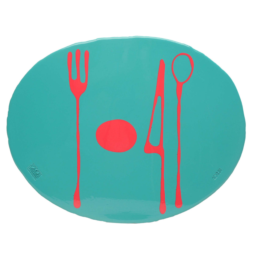 Placemat TABLE-MATES Matt Ocean And Matt Fuchsia Set of Four by Gaetano Pesce for Fish Design 01