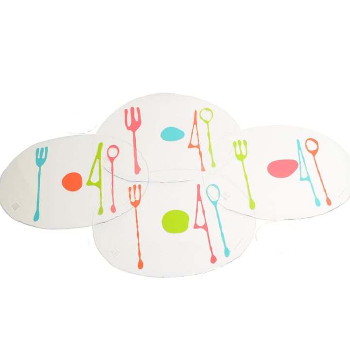 Placemat TABLE-MATES Clear Set of Four by Gaetano Pesce for Fish Design 01