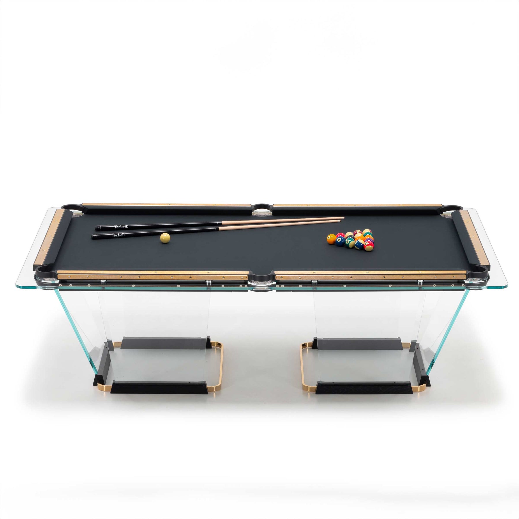 TECKELL POOL TABLE T1.3 GOLD LIMITED EDITION MESA DE BILLAR CON ESTRUCTURA DE VIDRIO TEMPLADO Y ORO DE 24 QUILATES TECKELL POOL TABLE T1.3 GOLD LIMITED EDITION MESA DE BILLAR CON ESTRUCTURA DE VIDRIO TEMPLADO Y ORO DE 24 QUILATES