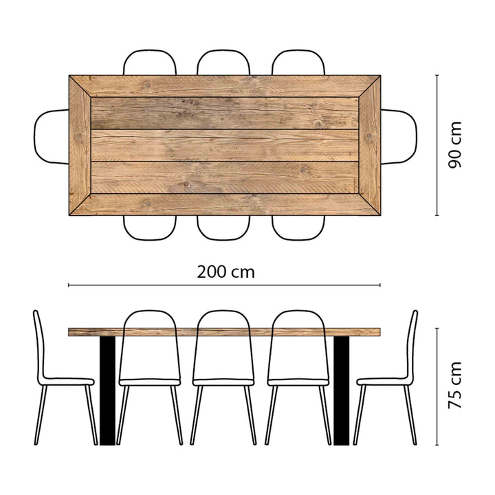 Wood Dining Table MAXIMO Eight Seater by Giuseppe Mazzardi for Inventoom 11