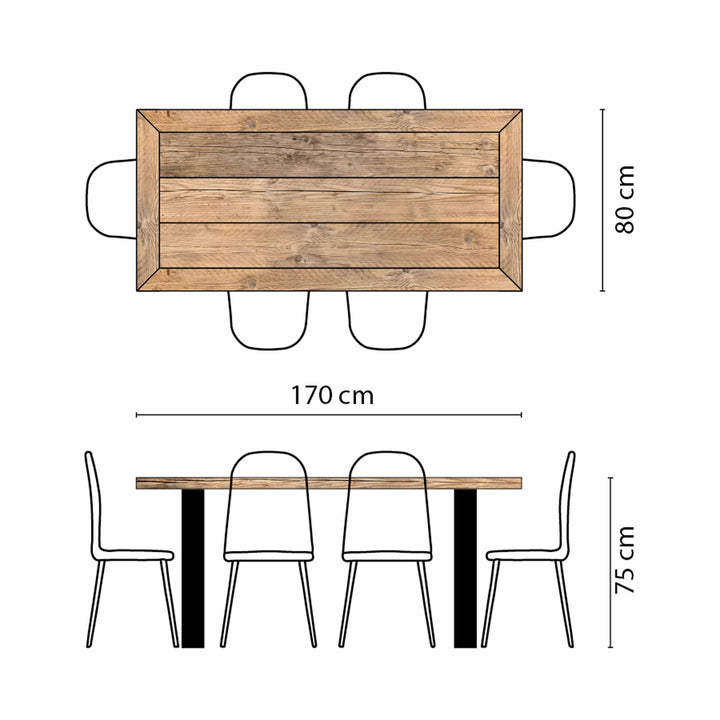 Wood Dining Table MAXIMO Six Seater by Giuseppe Mazzardi for Inventoom 11
