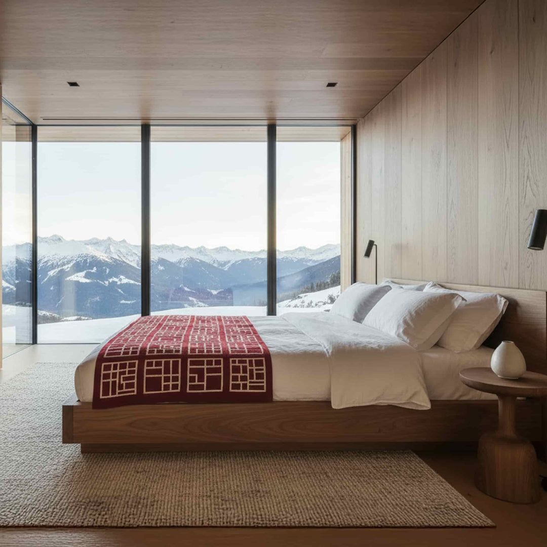 Wool Throw Blanket INSULA by Valentina Mancini & Pasquale Iaconantonio for Lanificio Leo