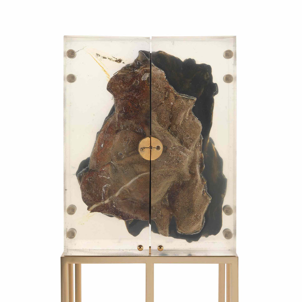 Resin Meteorite Cabinet SIDEROID ZENITH by Livio Ballabio & CTRLZAK - Limited Edition 02